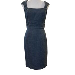 White House Black Market Charcoal Midi Dress